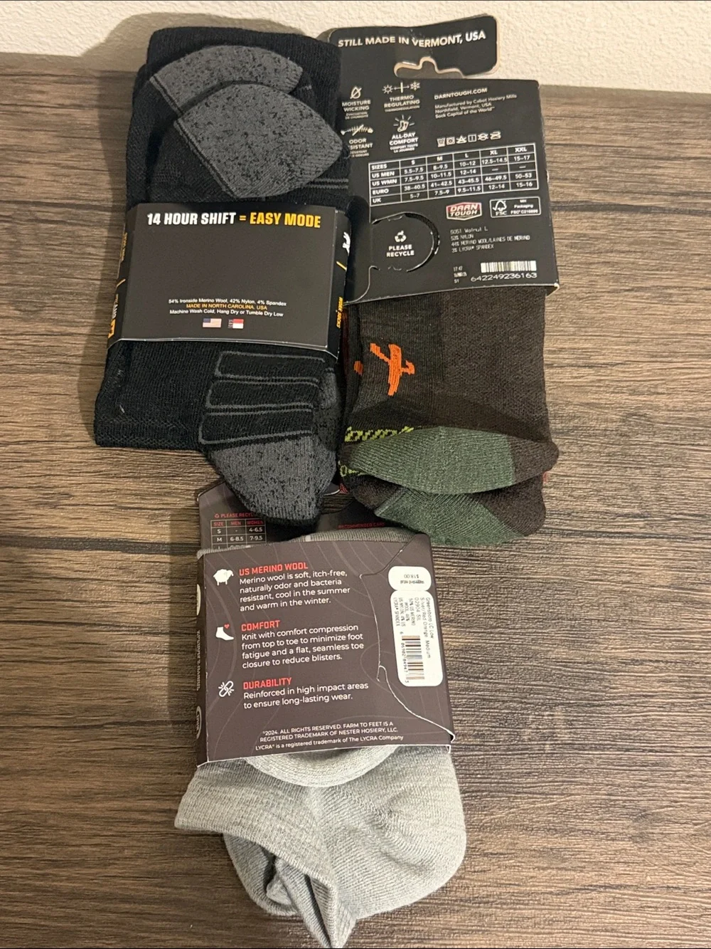BUNDLE Brand Name Merino Wool Sock For Hiking, Trail and Work Comfort